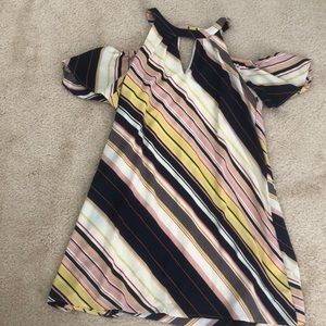 Multi colored striped dress